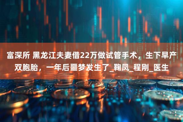 富深所 黑龙江夫妻借22万做试管手术，生下早产双胞胎，一年后噩梦发生了_鞠凤_程刚_医生