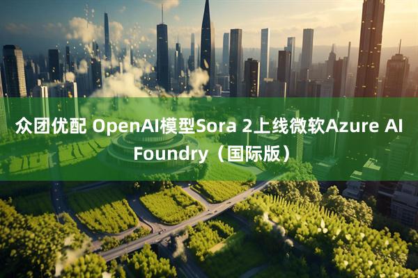 众团优配 OpenAI模型Sora 2上线微软Azure AI Foundry（国际版）